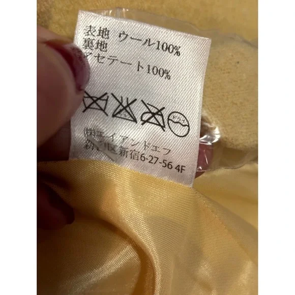 Pendleton Jacket Women Petite Yellow Merino Wool Button Front Collared Warm Wear - Picture 6 of 6